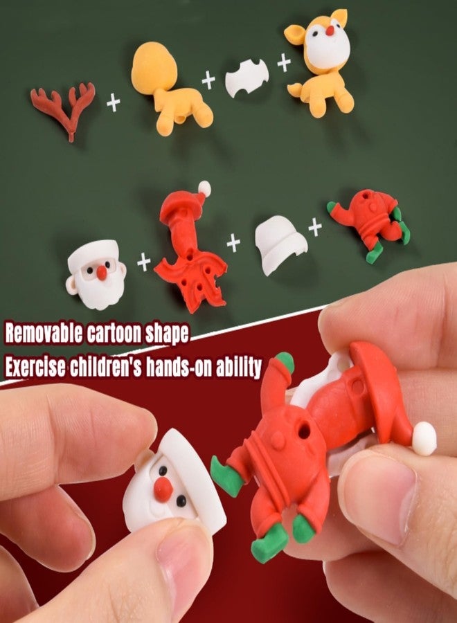 ASFunClub FunClub Cute Cartoon Mini Eraser Merry Christmas Stationery Gift for Kids Kawaii Stationary for Kids Christmas Gifts School Stationery Kit Stationary Set School Gift (Pack of 6) - Image 5